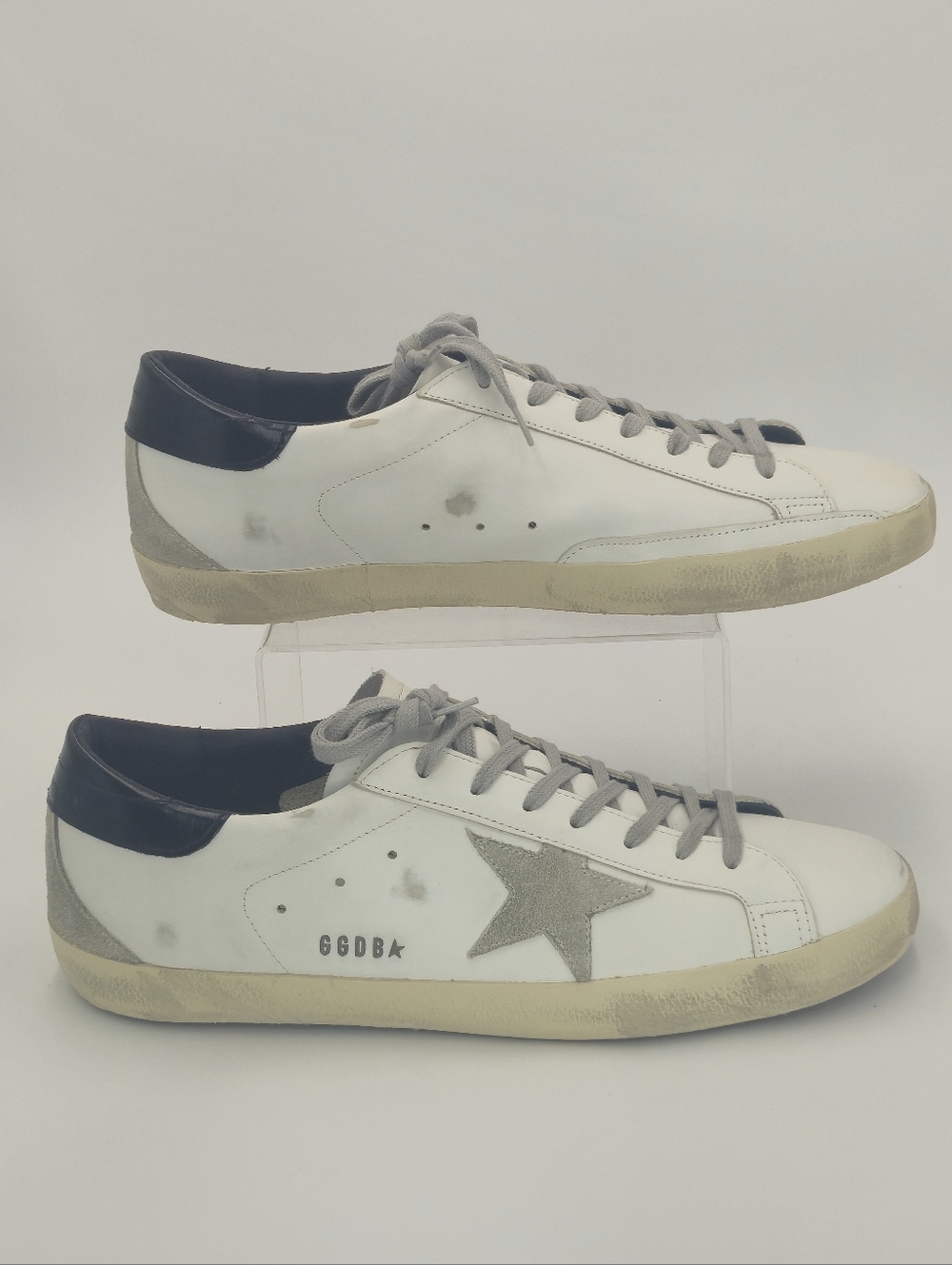 Golden Goose Super-Star White, Gray, Blk Low-Top Sneakers Men's Size EU 47 US 14 - Picture 3 of 16